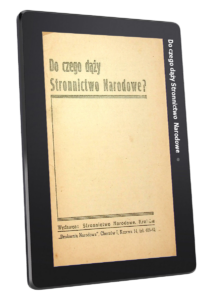 Do czego dazy stronnictwo narodowe